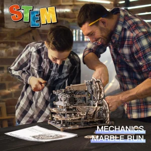 Robotime ROKR-rompecabezas de madera 3D para niños y adultos, rompecabezas educativo de canicas, rompecabezas Iq, juguetes de ensamblaje, modelo de bloque de construcción para regalos