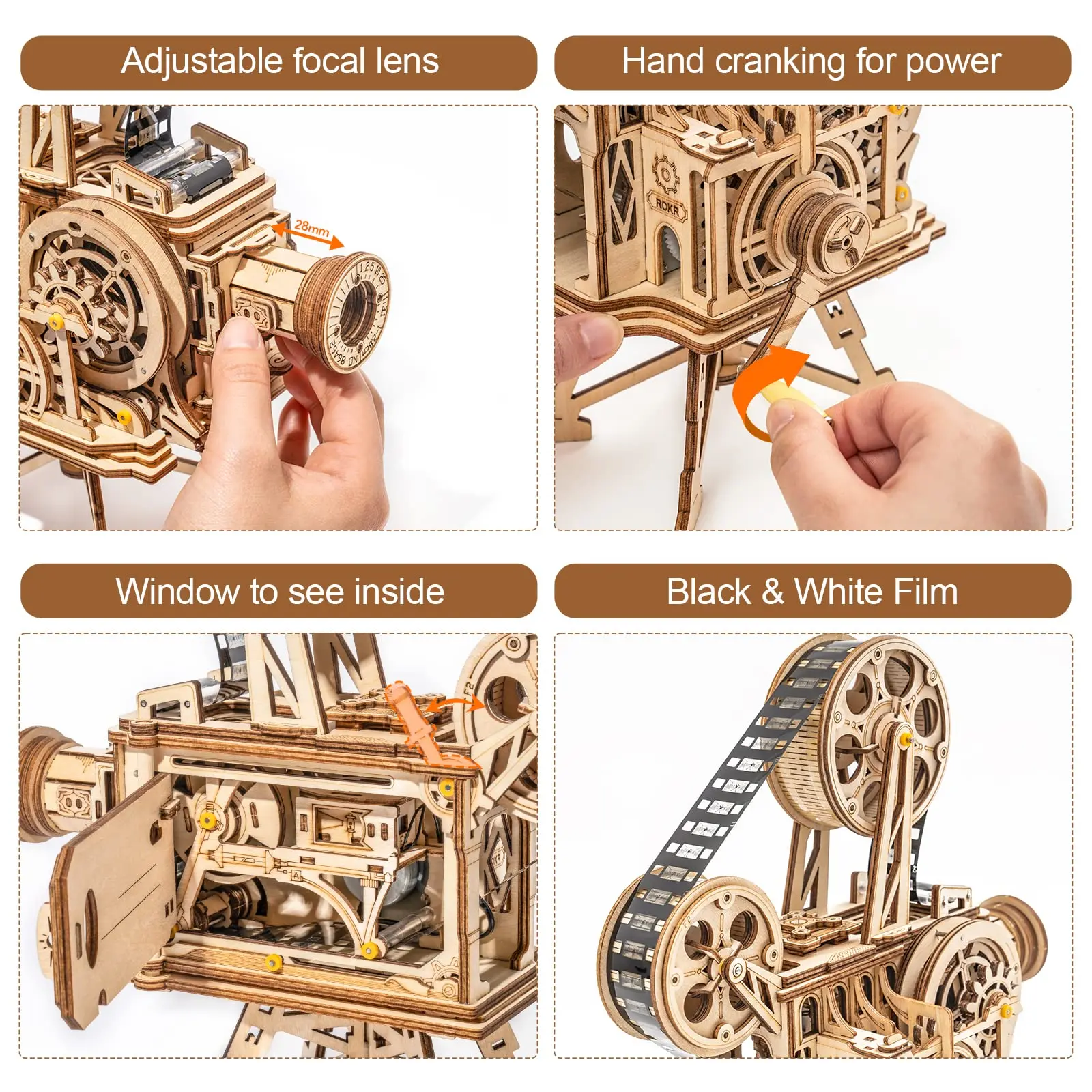 Wooden Assembly Vitascope Toy | Bricolaje Model Building Kits - 183pcs Diy 3d Wooden - Aliexpress - Imagen 6