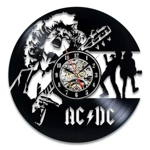 AC DC Vinyl Record Wall Clock Modern Design Music Rock Band Vintage Vinyl LP Record  Clocks Wall Watch Home Decor Gifts for Fans – AliExpress 15 – Color : 4