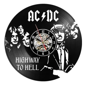 AC DC Vinyl Record Wall Clock Modern Design Music Rock Band Vintage Vinyl LP Record  Clocks Wall Watch Home Decor Gifts for Fans – AliExpress 15 – Color : 3